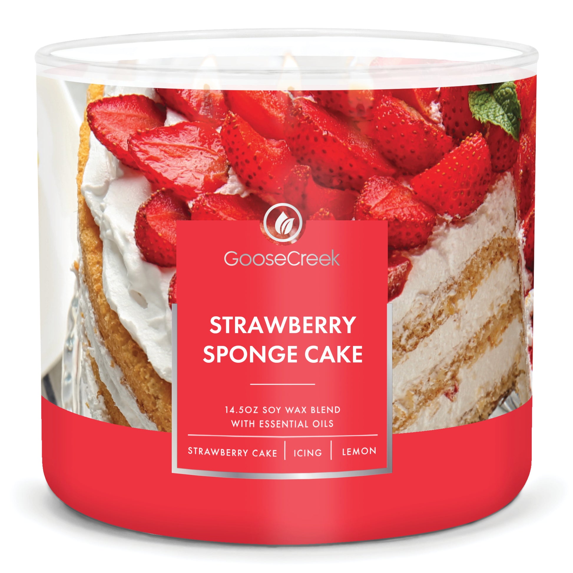 🍓 Goose Creek 3-Wick Strawberry Sponge Cake Candle